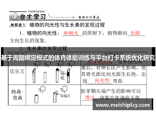 基于周期绑定模式的体育体能训练与平台打卡系统优化研究