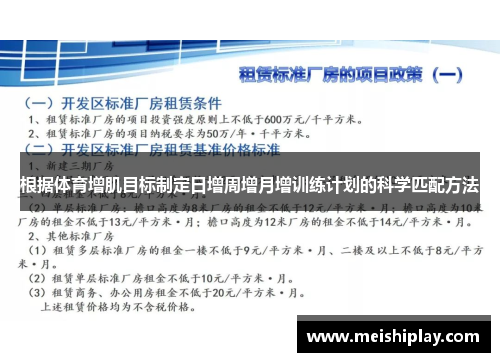 根据体育增肌目标制定日增周增月增训练计划的科学匹配方法